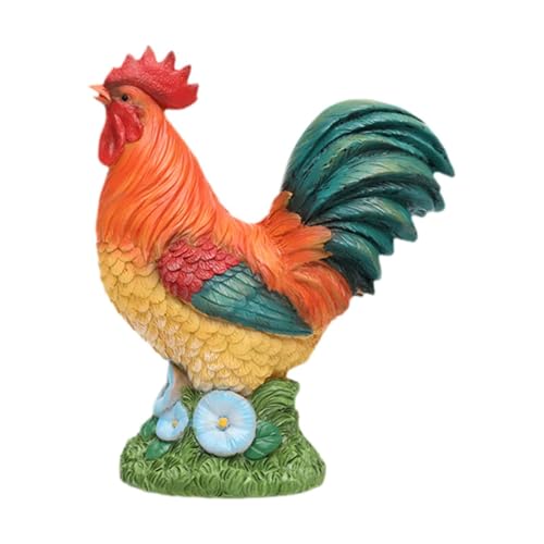 Statue coq résine résistante pour égayer un jardin terne ou une entrée - 2