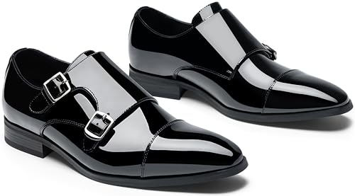 Image of Jousen Dress Shoes for Men Monk Strap Loafers for Men
