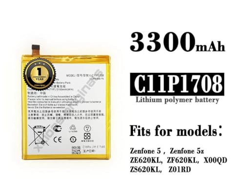 Image of C11P1708 Battery for C11P1708 3300mAh for Asus Zenfone 5 5Z ZE620KL Battery with 1 Year Warranty**** (O168)