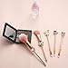 Cute Fairy Makeup Brush Set - 5pcs Wand Makeup Brushes with Premium Synthetic Fiber and Cartoon Handle for Blush, Foundation, Eyebrow, Eyeshadow, and Lips, Prefect Gift for Sister