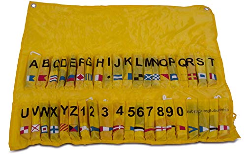 Internationales Signal-Flaggen-Alphabet 40-teilig Nylon mit gelber Tasche Flaggensatz Flaggenset