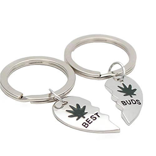 The High Culture Custom Pot Broken Heart BFF Best Buds/Friends Keychain Set 2pc