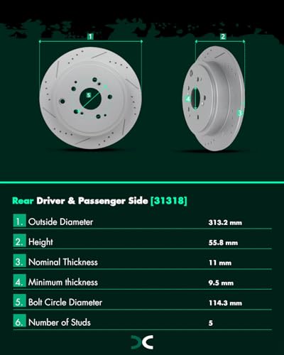 Image of SCITOO Brake Kits Front and Rear Drill and Slotted Brake Rotor Ceramic Pads