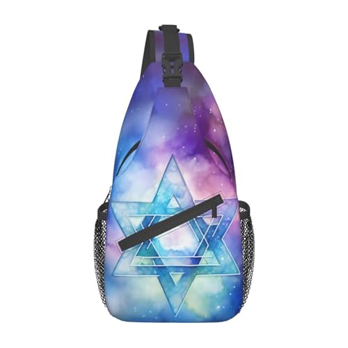 Jockphry Star Of David Sling Backpack Chest Bag Crossbody Shoulder