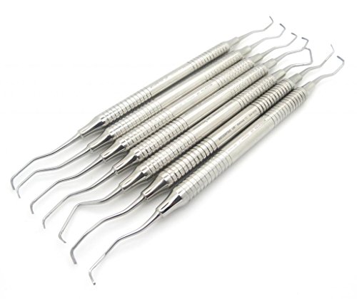 GRACEY CURETTE SET OF 7 PERIODONTAL CURETTES HOLLOW HANDLE