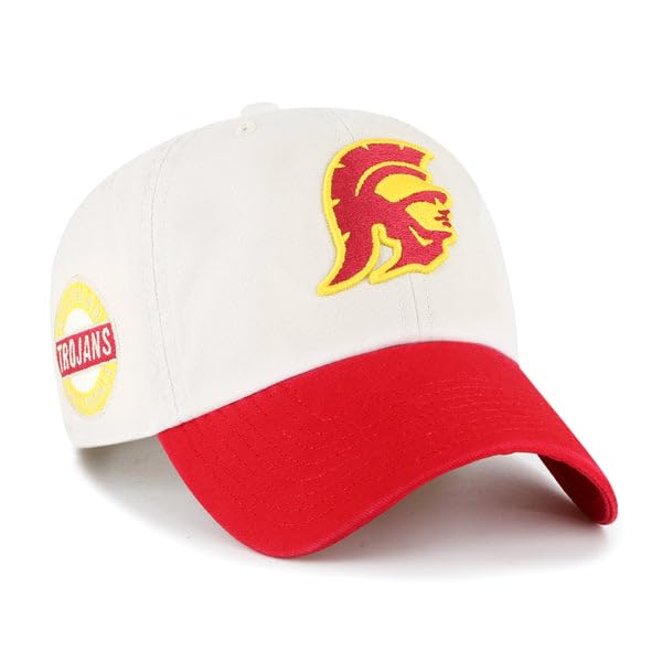 Chapeau de cheval de Troie blanc avec sangle réglable et logo de l'équipe