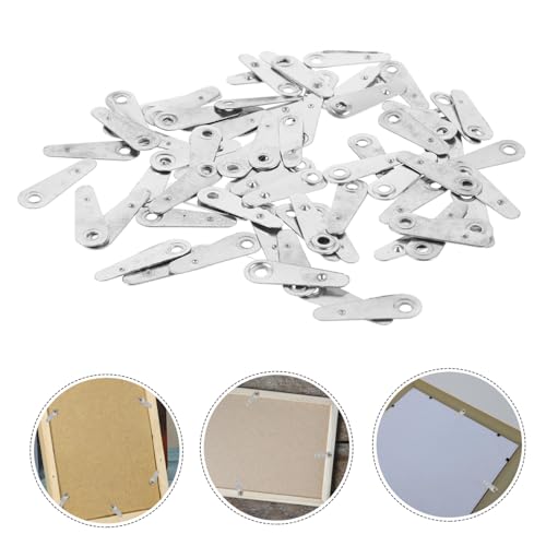 Image of Mipcase 4000pcs Photo Frame Backing Plate Fasteners Metal Buckles for Picture Frames Easy to Install Turn Buttons for Home