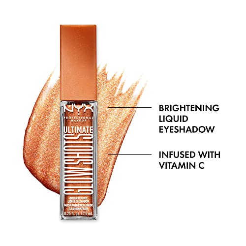 NYX PROFESSIONAL MAKEUP Ultimate Glow Shots, Liquid Eyeshadow, Long-Lasting Shimmer Eye Shadow with Vitamin C - Wow Cacao - image 2