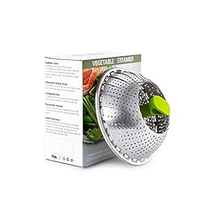 Steamer Basket Stainless Steel Vegetable Steamer Basket Folding Steamer Insert for Veggie Fish Seafood Cooking for Herbs…