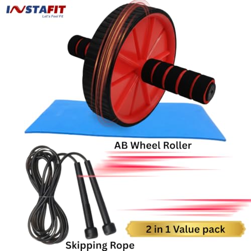 Image of Instafit AB Roller Wheel for Men and Women, Red Black