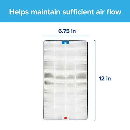 Filtrete F1 Room Air Purifier Filter, True HEPA Premium Allergen, Bacteria, & Virus, 12 in. x 6.75 in., 2-Pack - Image 2