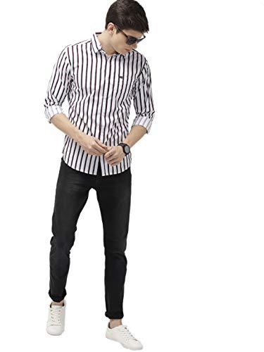 Image of The Indian Garage Co Men Slim Fit Checkered Full Sleeves Spread Collar Casual Shirt
