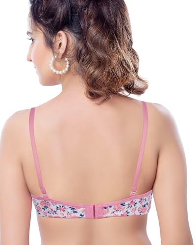 Image of Brida Monica Women's Wide Strap Bra - Soft Hosiery Cotton, Non-Padded, Wireless, Seamless Full Coverage T-Shirt Bra
