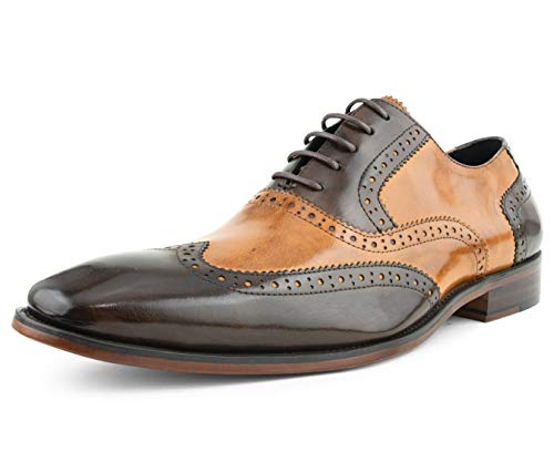 Asher Green AG100 - Men's Dress Shoes - Genuine Calf Leather Wingtip Oxfords - Two Tone and Multi Tone Mens Dress Shoes2