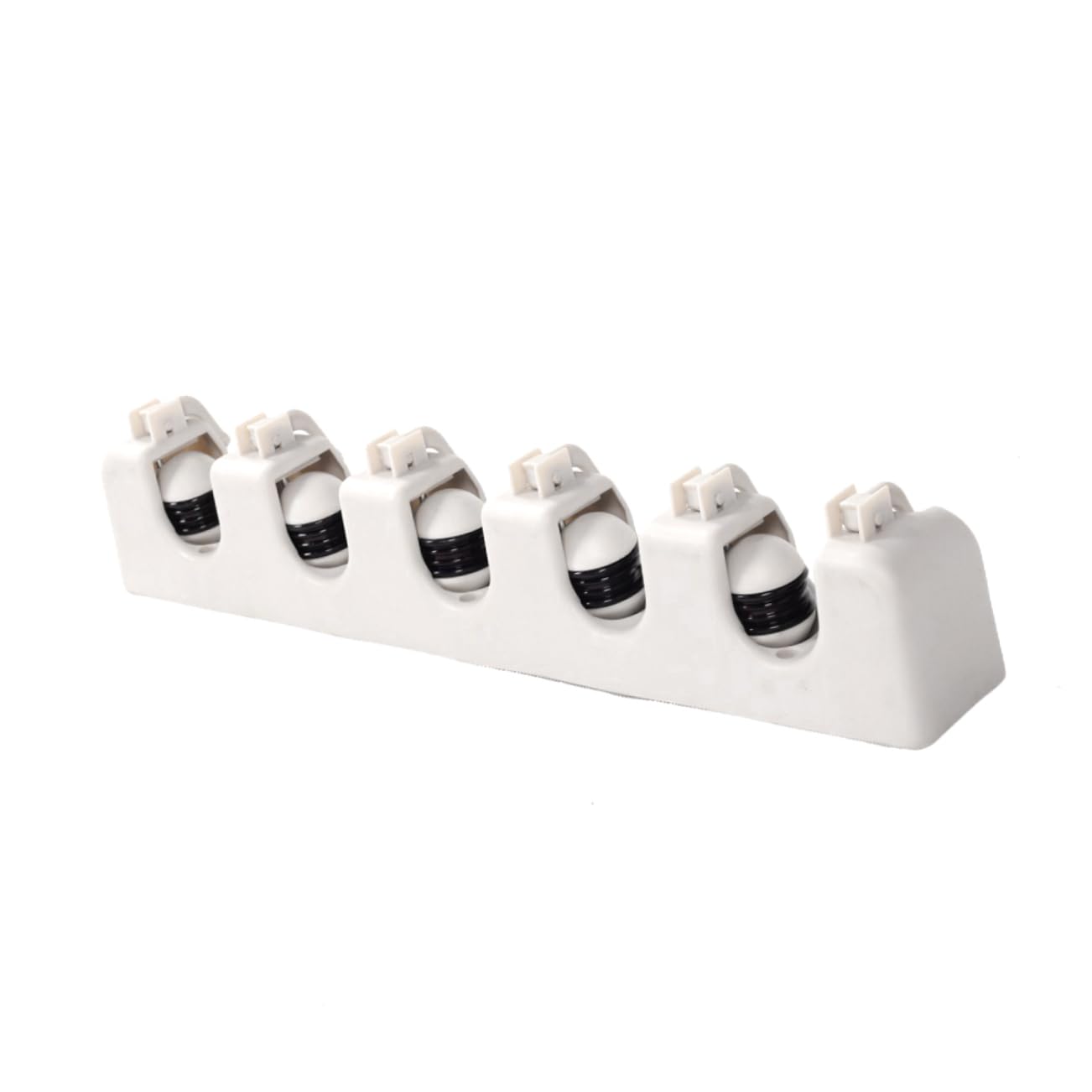 Alipis Porta Scope da Parete Multifunzionale in Plastica Abs Beige con 6 Ganci Antiscivolo per Lavanderia e Giardino con 5 Posizioni e Accessori Inclusi