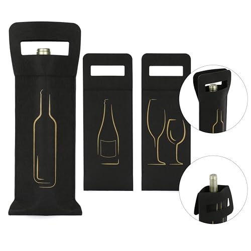 Nordstern® Sacchetti regalo in feltro per bottiglie di vino, liquori e spumanti