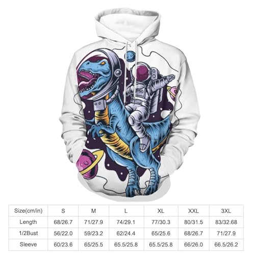 Hoody Sweatshirt Dinosaures De l'espace UMENG Pull À Capuche Imprimé Spatial S - 2