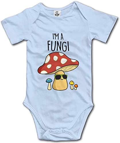 Image of SiYooca I'm A Fungi Mushroom Cute Bodysuit Infant Rompers Unisex Baby Short Sleeve Onesie