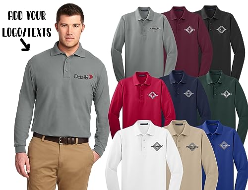 Camisa Polo de Manga Larga para Hombre K500LS INK STITCH con Bordado Personalizado miniatura 4