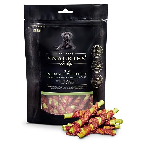 SNACKIES Schnupperset 3er Pack (à 170/180g) Ente/Rote Beete, Ente/Kohlrabi, Huhn/Spinat - Premium Snacks für Hunde ohne Zusatz von Getreide, Zucker, Farb-, Aroma- und Konservierungsstoffe
