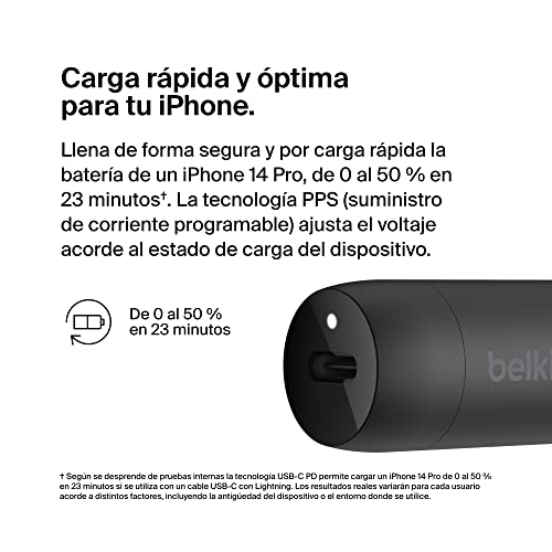 Cargador coche 30W Belkin soluciona la batería baja de tu iPhone 14 mientras conduces 2