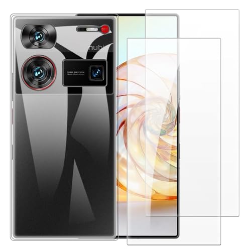 Pack de 2 Cristales Templados + Funda TPU Compatible con ZTE Nubia Z60 Ultra 5G, Protección Antigolpes con Carcasa y Protector de Pantalla