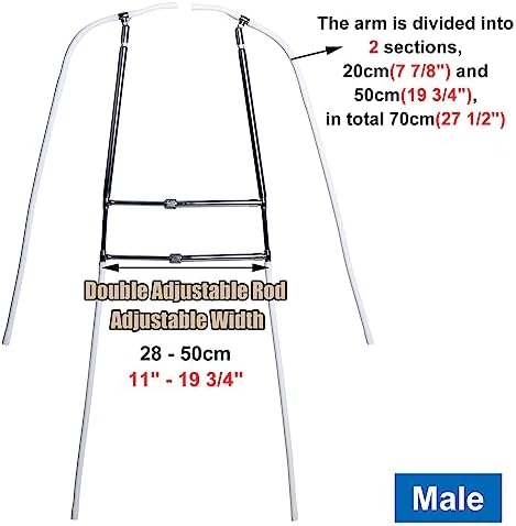 Male Dress Form Mannequin with Metal Coat Hangers for Clothing Store & Wardrobe - Smooth Adult Body Shape Shirt & Dressmaking Hanger for Display & Tailoring