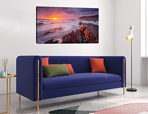 Yyyyhpp Yp1175 Canvas Print Nature Wall Art Sunset Over The Ocean In Garden Route Np South Africa Framed Poster Ready To Hang For Living Room Bedroom Home And Office Wall Decor #TOP3