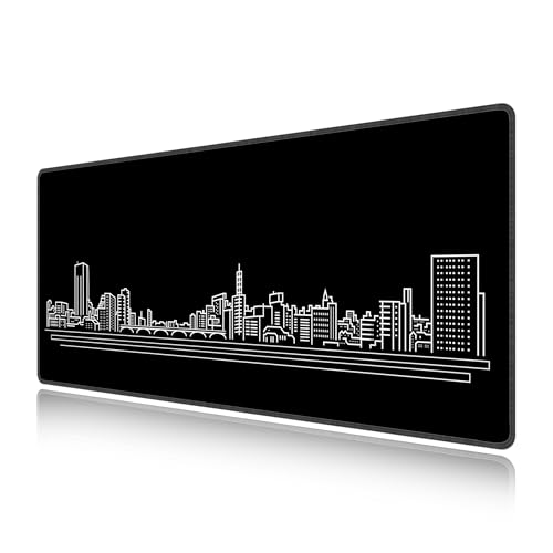 Tapis de souris de jeu anti glisse XXL noir pour stabiliser votre clavier PC