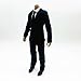 Fremego 1/6 Scale Male Clothes,Male Suit Coat Shirt Pant Tie Outfit Clothing Accessory for 12inch Action Figure Body (Black)