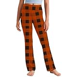 Stylische bequeme Stretch-Schlaghose für aktive Mädchen weichem fließendem Material mit elastischem Gummizug ideal im Schul- Spielplatzalltag sowie Freizeit Outdoor zum täglichen (Orange, 3-4 Years)