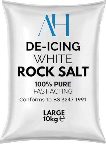 Image of De-Icing Salt 10kg – Fast-Acting & High-Purity White Rock Salt | Quick Snow & Ice Removal | No Residue | Easy to Spread for Driveways, Paths & Roads | Packaging May Vary