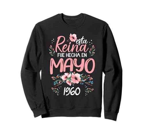 Hecha En Mayo 1960 Mujer Regalo 63 Años Cumpleaños Sudadera