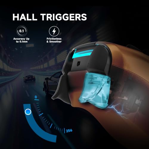 Image of ASRVA Chrome Orange Wireless Pro Controller for PS5 with 4 Paddles, Hall Effect (Anti-Drift) Joystick, Micro-Switch ABXY, 6-Axis Gyro, Macro, 1000mAh, RGB Lighting - Compatible with PS5 Pro /Slim /PC
