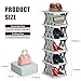 PHUNIGEEFT Shoe Rack, 6 Tier Small Shoe Organizer Without Assembly, Foldable Shoe Rack for Entryway, Front Door Entrance, Bedroom, Small Spaces, White