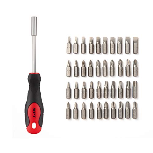 MPT 58 Pieces Non-slip Bi-material Magnetic CR-V Phillips and Slotted Screwdriver Set
