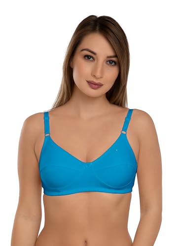 Image of Daisy DEE Women's Cotton Seamed Non-Wired Regular Straps Full Coverage Non-Padded Bra - NSHTL