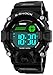 Mens Talking Watches Music Alarm Chime Snooze Luminous Sports Quartz Watch for The Blind (Black)