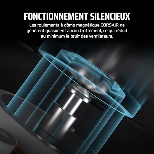 CORSAIR iCUE Link LX120-R RGB 120mm PWM Ventilateur Inversés – Kit Triple Ventilateur – Faible Bruit, CORSAIR Palier à Dôme Magnétique, Double Boucle Lumineuse, Vis QuikTurn™, Mode Zéro RPM – Noir