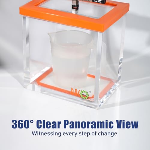 BACOENG 7,6L Vakuumkammer, Acryl Entgasungskammer Kit für Harz, Silikon und Epoxide