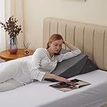 Bedluxe Wedge Pillow for Sleeping, Adjustable 9&12 Inch Foldable Bed Wedge Pillow Set, Orthopedic Memory Foam Triangle Pillows Wedge, 7-in-1 Elevated Pillows for Leg and Back Support, Velvet - Image 2