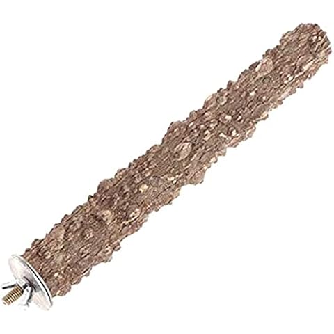 Uteruik Wooden Grinding Claw Stick Perch Stand Cage Toys Pet Supplies for Bird Macaw Cockatiel Budgies Cockatoo African Greys 15cm, 1pcs Cover