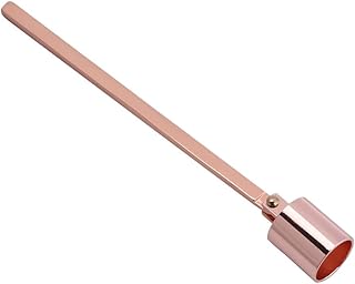 Weiyirot Candle Snuffer, Candle Wick Trimmer, Stainless Steel Extinguish Candle Wicks Tool Wick Cover Candle Cover Extinguisher for Putting Out Extinguish Candle Wicks Flame Safely(Rose Gold)