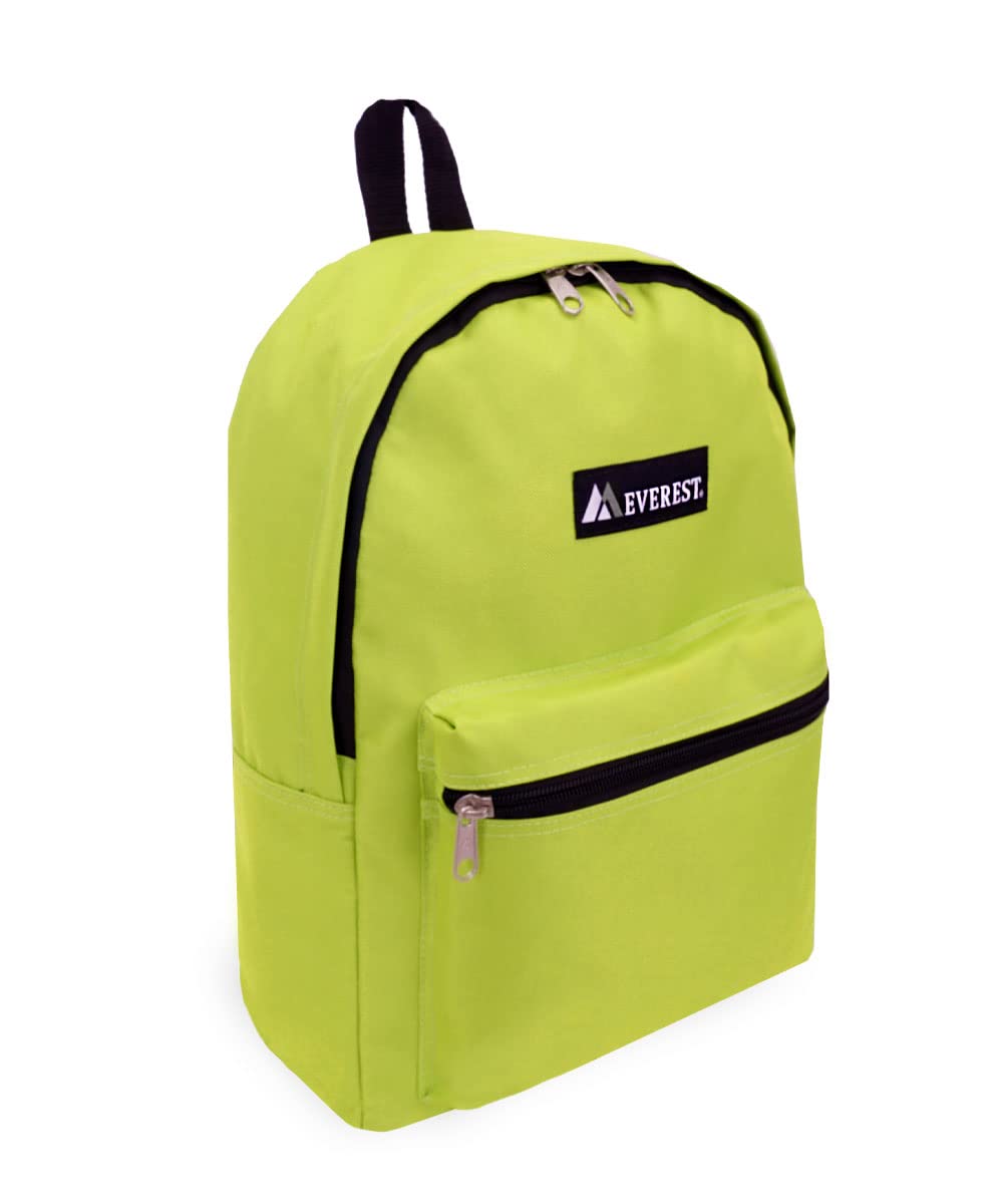 Everest Luggage Basic Backpack, Lime, Medium