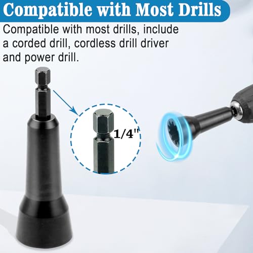 Image of Wire Nut Twister, Wire Twister Tool for Drill, 1 /4 inch Chuck Twist Wire Connector, Wire Nut Twisting Tool for Electricians, Wire nut Driver, Wire Twisting Spinner, Wire Spin Driver Nut (Black)