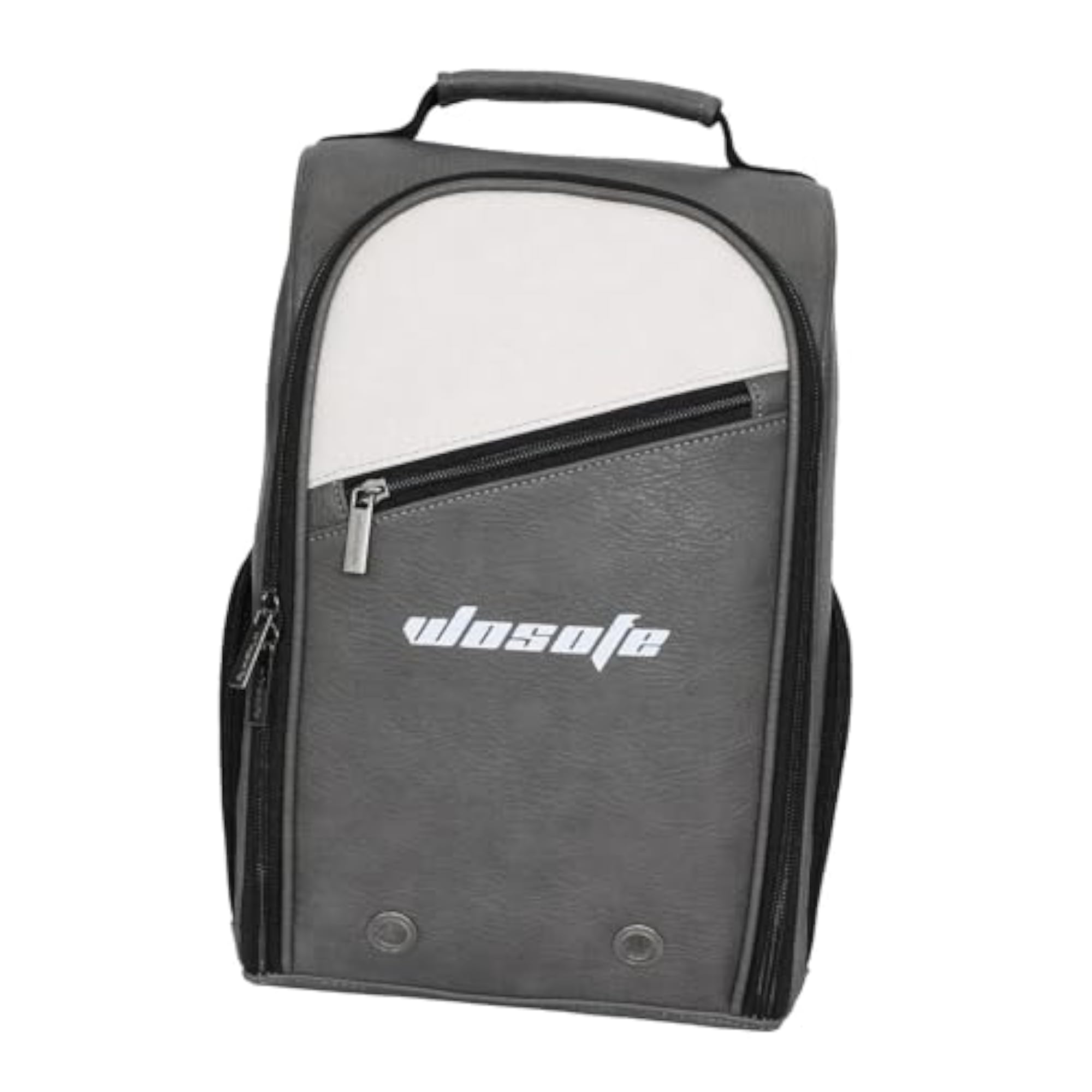 Golf Shoe Bag PU Golfer Gift with Ventilation, Gray