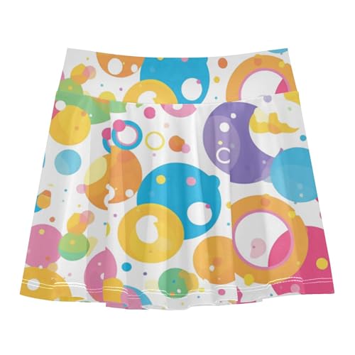 Tennis Skirt for Girls with Built-in Shorts Flowy Skort for Little Girl Kids Pleated Tennis Skirt with Pockets