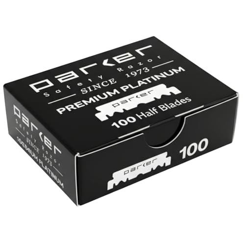 Parker Safety Razor, Premium Platinum Single Edge Razor Blades, 100