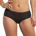 Hanes Womens Comfort, Period. Underwear, Moderate Leaks Protection, Washable Panties, 3-pack Hipster, Warm Steel, Peppercorn Grey, Black, 8 US