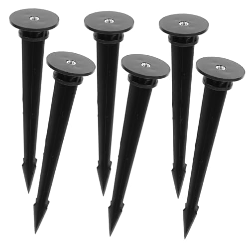 iplusmile 6 Piezas Estacas de Plástico para Luz de Jardín LED Resistentes y Ligeras Diseño Inclinable Antigoteo para Iluminación Exterior de Césped y Paisajismo